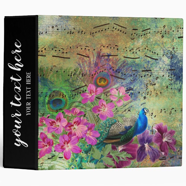 Vintage Peacock Binder (Front/Spine)