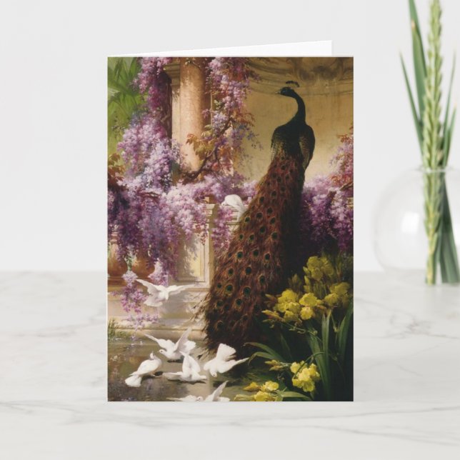 Vintage Peacock Card (Front)