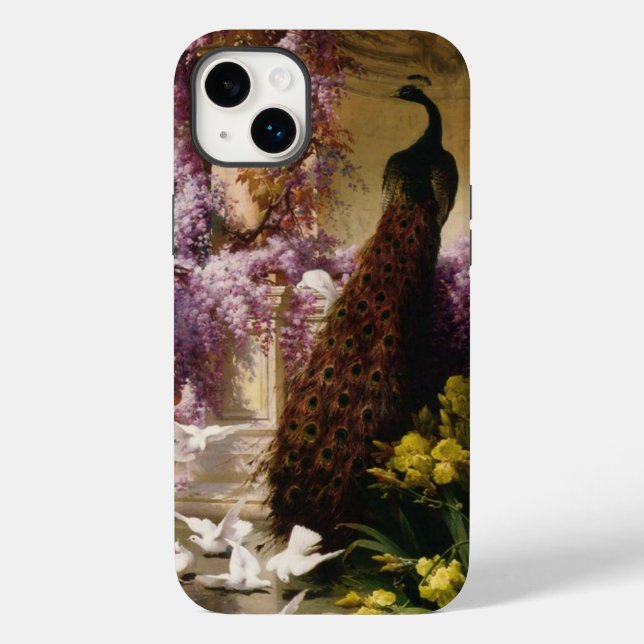 Vintage Peacock Case-Mate iPhone Case (Back)