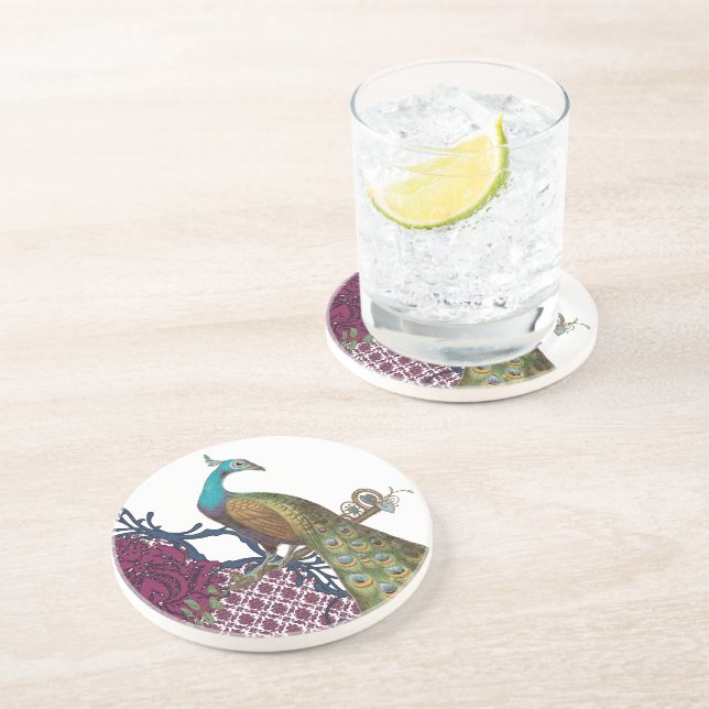 Vintage Peacock Coasters (Side)