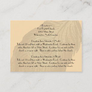 Vintage Peacock Directions Insert Cards