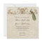 Vintage Peacock & Etchings Wedding Invitation