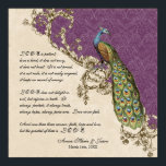 Vintage Peacock & Etchings - Wedding Personalized Poster<br><div class="desc">This art print can be framed or used in a scrapbook. It designed to coordinate with all of the Vintage Peacock & Etchings Wedding Ensemble item. The background colour can be changed to match any colour you desire. Simply contact us and we'll set it up for you! Easy to customize,...</div>