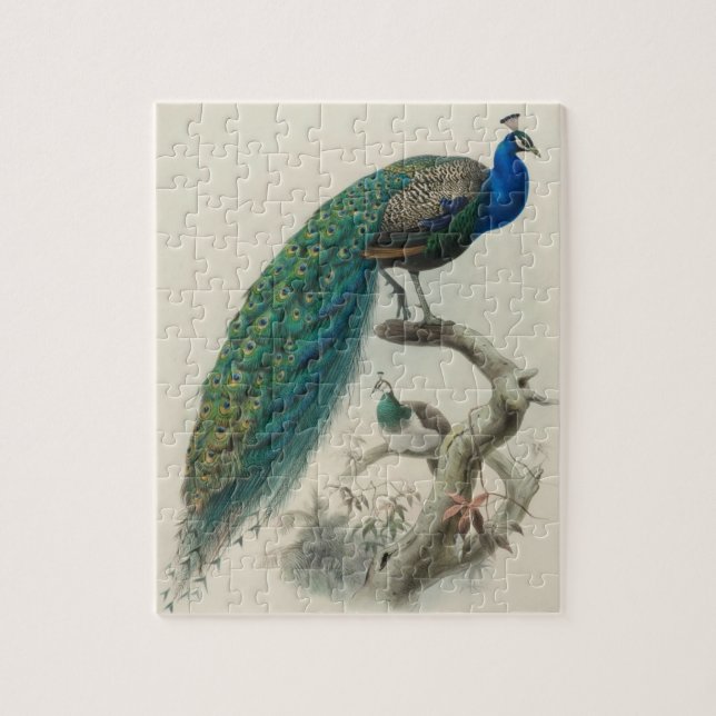 Vintage Peacock Jigsaw Puzzle (Vertical)