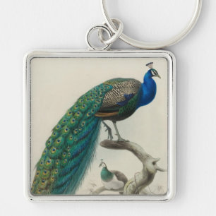 Vintage Peacock Keychain
