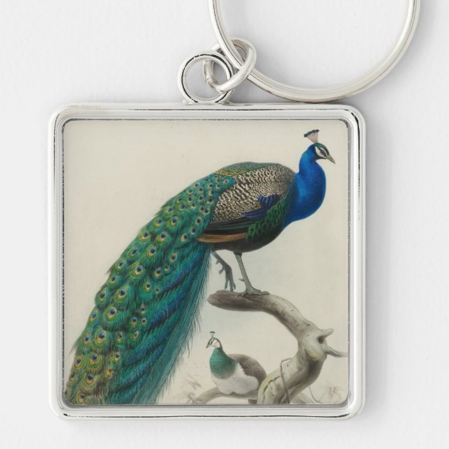 Vintage Peacock Keychain (Front)