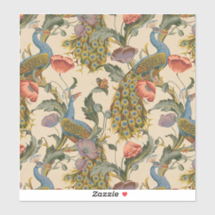 Vintage Peacock Pattern Colourful Art