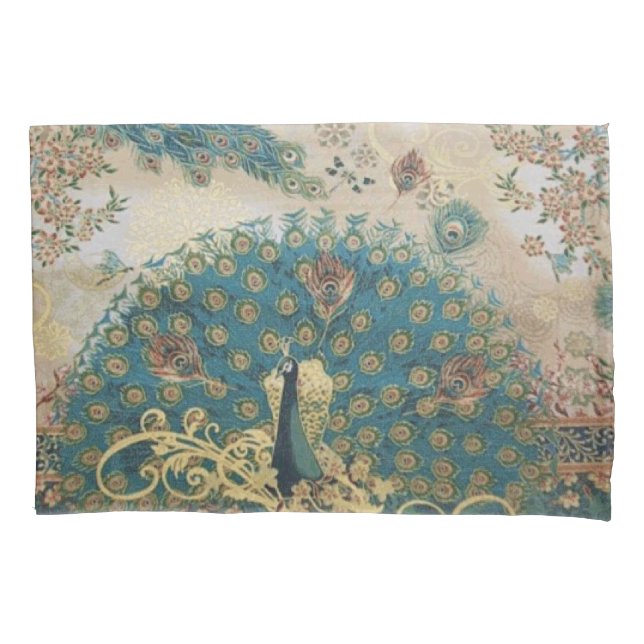 Vintage Peacock - Pillowcase (Front)