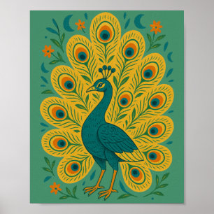 Vintage Peacock Poster