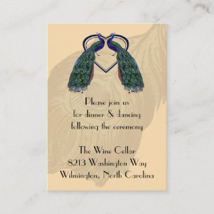 Vintage Peacock Reception Insert Cards