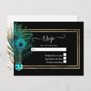 Vintage Peacock RSVP Card