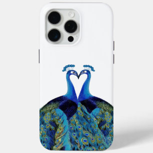 Vintage Peacocks Kissing Wedding Gifts iPhone 15 Pro Max Case