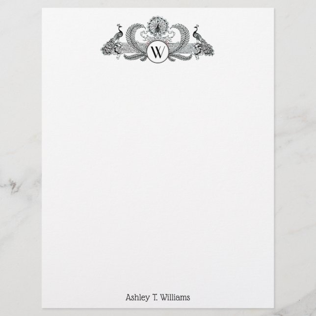 Vintage Peacocks Monogram (Front)