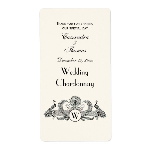 Vintage Peacocks Monogram Ivory BG (Devant)