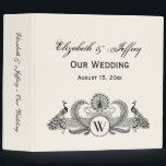 Vintage Peacocks Monogram Ivory BG Binder<br><div class="desc">Vintage Peacocks with Monogram - Ivory Background Colour Customizable invitations and accessories with a vintage stylized image of a Peacocks with Monogram. You can easily make changes to these products by adding text fields, removing existing text fields, changing design images or adding additional images of your choice. You can also...</div>