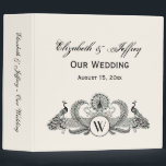 Vintage Peacocks Monogram Ivory BG Binder<br><div class="desc">Vintage Peacocks with Monogram - Ivory Background Colour Customizable invitations and accessories with a vintage stylized image of a Peacocks with Monogram. You can easily make changes to these products by adding text fields, removing existing text fields, changing design images or adding additional images of your choice. You can also...</div>