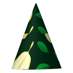 Vintage Pear Botanical: Light Green Party Hat