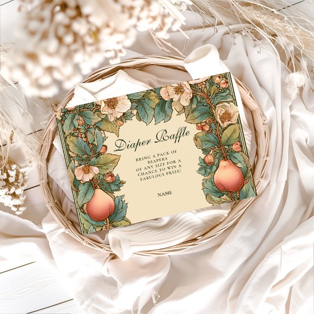 Vintage Pear Garden Botanica Diapper Raffle  Enclosure Card (Creator Uploaded)