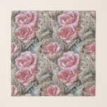 Vintage Pearls and Pink Roses Pattern    Scarf<br><div class="desc">Vintage Pearls and Pink Roses Pattern,  this design features a Vintage,  shabby chic Pearls and Pink Roses Pattern.</div>