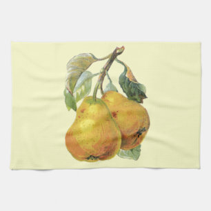 Vintage Pears - French Country Home Decor Kitchen Towel