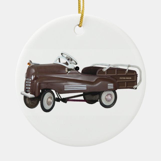 Vintage Pedal Car Ceramic Ornament (Front)