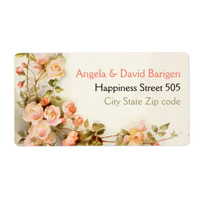 Vintage peinture romantique du mariage rose (Devant)