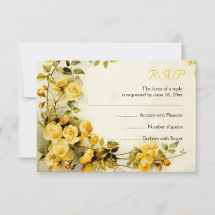 Vintage peinture romantique du mariage rose RSVP