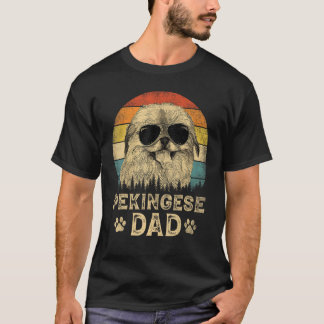 Vintage Pekingese Dad Dog Lovers Father's Day Tee