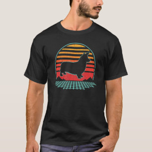 Vintage Pembroke Welsh Corgis Dog Retro 80s Style T-Shirt