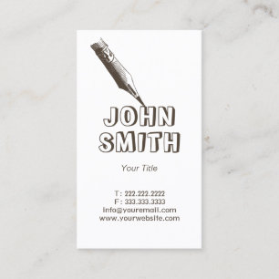 Vintage Pen Bold Name Business Cards