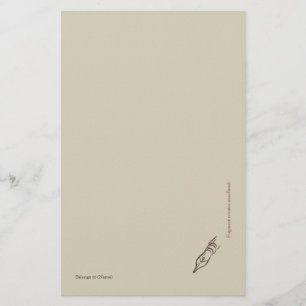Vintage Pen nib- Dark Academia Custom Library Stationery