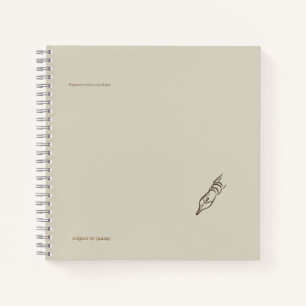 Vintage Pen nib- Dark Academia Minimalist Library  Notebook
