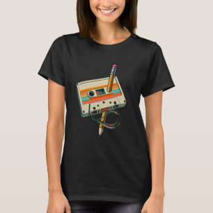 Vintage Pencil Rewind Cassette Tape Nostalgia Part T-Shirt