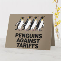 Vintage Penguins Protest Against Tariffs Funny 