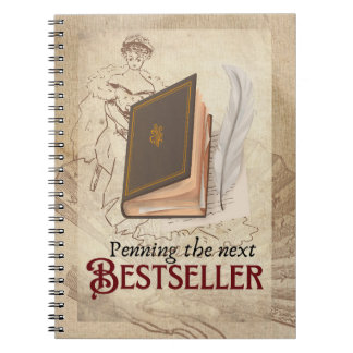 Vintage Penning the Next Bestseller Carnet Girl