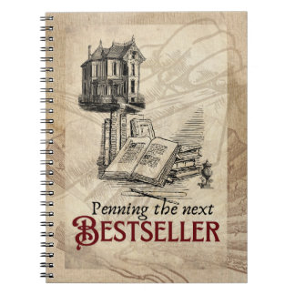 Vintage Penning the Next Bestseller Notebook House