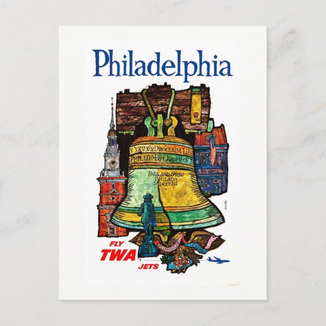 Vintage Pennsylvania Philadelphia Liberty Bell Postcard (Front)