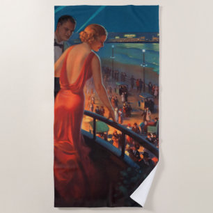 VINTAGE PENNSYLVANIA RAILROAD TRAVEL BEACH TOWEL