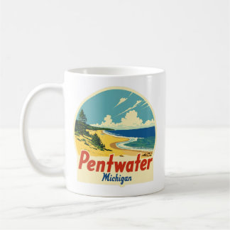 Vintage Pentwater Michigan Coffee Mug