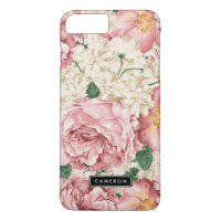 Vintage Peonies and Hydrangeas iPhone 7 Plus Case