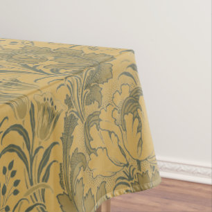 Vintage Peonies, Crocuses & Tulips Floral Pattern Tablecloth