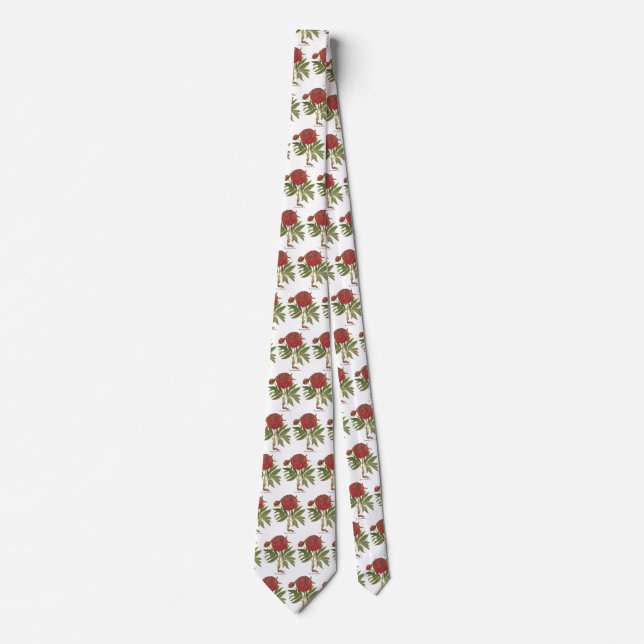 Vintage Peonies, Peony Flowers by Basilius Besler Tie (Front)