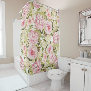 Vintage peonies Shower Curtain