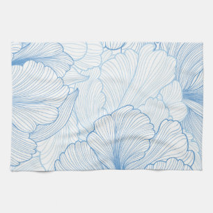 Vintage Peony: Floral Seamless Pattern Kitchen Towel