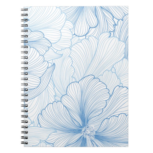 Vintage Peony: Floral Seamless Pattern Notebook (Front)