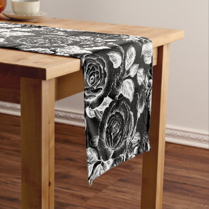Vintage Peony floral Short Table Runner