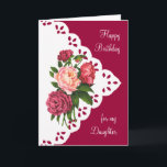 Vintage Peony Flower for Daughter Birthday Card<br><div class="desc">Vintage Peony Flower for Daughter Birthday</div>