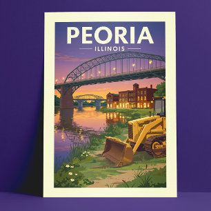 Vintage Peoria Illinois Postcard