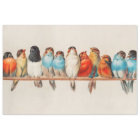 Vintage Perch of Birds watercolor Wildlife nature