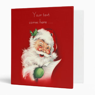 Vintage Père Noël a retravaillé ! Classeur